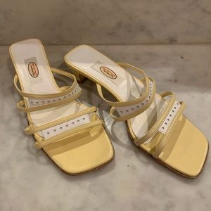 Yellow and white Talbots heels